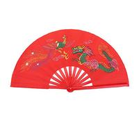 VGEBY Tai Chi Fan, Bamboo Dance Fan Silk Chinese Martial Arts Fan for Taichi Kungfu Shaolin Wushu (Right Hand) Strength Training Competitive Movement