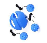 VGEBY Trainer Pickle Practice Rebounder Training Aids with Elastic Latex Rope and 74mm PE Ball for Indoor Outdoor Self Practice (Blue Base)