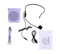 VGEBY Voice Amplifier with Headset Microphone, Portable Speaker with 10W Output, Suitable for Teachers and Outdoor Events (Purple)