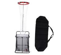 VGEBY Volleyball Training Net, Adjustable Height 7.2 to 11 Feet 6 Angle Settings with Built in Ball Collector and Wheels for Practice Passing