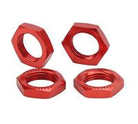 VGEBY Wheel Hex Hub Nut, 4PCS 17mm Aluminum Alloy Wheel Hex Hub Nut for 1/8 RC Model Car Upgraded Accessory (Red) Model Toy