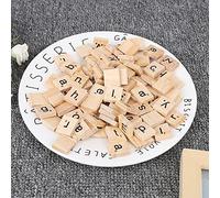 VGEBY Wood Puzzle Blocks Set, Natural Educational Tools for Learning English Alphabet and Numbers, Perfect for Preschool Kids, 100 Pieces (Mixed lowercase)