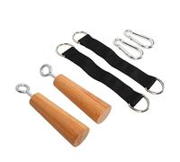 VGEBY Wooden Pull Up Grips, Beech Wood Strength Trainer, Durable Grip Handles for Upper Body Workouts, Home Gym and Travel Use