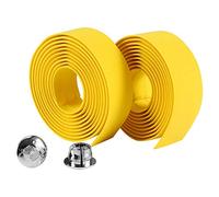 VGEBY1 2Pcs Bicycle Handlebar Tape, Rubber Foam Road Bike Handle Bar Wrap Cycling Handle Tape with 2 Bar Plugs(Yellow)