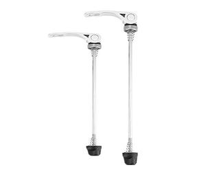 VGEBY1 Bike Skewers Set, Quick Release Shaft 1 Pair Wheel Hub Front Rear Quick Release Lever (Silver)