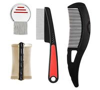 VGECEE Pack of 3 Anti-Dandruff Comb Stainless Steel Fine Tooth Comb Scalp Dandruff Comb Detoxification Comb for Dandruff, Oil Removal, Dandruff Scalp, Hair Combs for Women/Men/Children