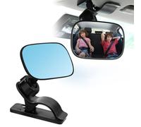 VGECEE Rear View Mirror Car Baby 360° Swivelling Rear Seat Mirror Safety Mirror Baby Mirror Car Sun Visor Car Mirror Baby Back Seat with Clips Car Seat Rear View Mirror for Child Seat Rear Seat