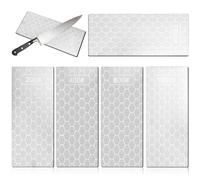 VGECEE Set of 5 Diamond Sharpening Stones Diamond Knife Sharpening Plate 2000/400/600/1000/2000# Honeycomb Surface Sharpening Stone with Non-Slip Base for Scissors Cutters Tools