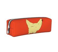 VGFJHNDF Animal Farm-Chicken Run Leather Pencil Case Zipper Pencil Box - School Minimalist Pen Case and Makeup Bag for Men Women Girls Boys