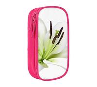 VGFJHNDF Beautiful-Lilies Pencil Pen Case Compartment Pencil Box Bag Organizer for Office College School Adult Teen Girl Boy,Pink