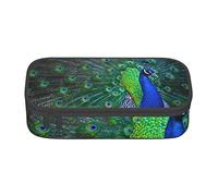 VGFJHNDF Beautiful Peacock Pencil Pen Cases Large Capacity Pencil Box Bag Organizer for Office College School Adult Teen Girl Boy,Pencil Case Only