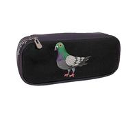 VGFJHNDF Cartoon Pigeon Leather Pencil Case Flip Pencil Box College School Pen Bag Pouch Office Makeup Bag Organizer for Men Women Girls Boys