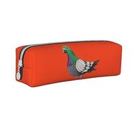 VGFJHNDF Cartoon Pigeon Leather Pencil Case Zipper Pencil Box - School Minimalist Pen Case and Makeup Bag for Men Women Girls Boys