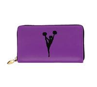 VGFJHNDF Cheerleader Printed Leather Wallet Stylish Long Jacket Wallet,12 Card Holder Wallet, 4 Cash Pocket,1 Zipper Coin Pocket
