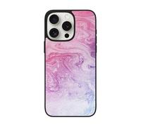 VGFJHNDF Colorful Marble Pastel Pink Blue Purple Printed Phone Case For Iphone 15 Pro 6.1 Inch, Shockproof Phone Case Cover With Lens Protection, Wireless Charging Compatible, Easy Clean