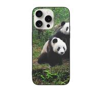 VGFJHNDF Cute Panda Printed Phone Case for iPhone 15 Pro 6.1 inch, Shockproof Phone Case Cover, Wireless Charging Compatible, Non-yellowing, Easy Clean