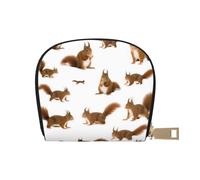 VGFJHNDF Cute Squirrel Printed Classic Leather Wallet & Card Holder - Stylish Gift for Men and Women