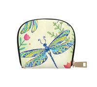 VGFJHNDF Dragonflies and Flowers Printed Classic Leather Wallet & Card Holder - Stylish Gift for Men and Women