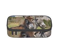VGFJHNDF Funny Donkeys Pencil Pen Cases Large Capacity Pencil Box Bag Organizer for Office College School Adult Teen Girl Boy,Pencil Case Only