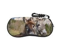 VGFJHNDF Funny Donkeys Printed Eyeglasses Case For Women Men, Soft Sunglasses Case Glasses Box