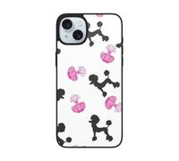 VGFJHNDF girly pink perfume bottle and poodle Printed Phone Case for iPhone 15 6.1 inch, Shockproof Phone Case Cover with Lens Protection, Wireless Charging Compatible, Easy Clean