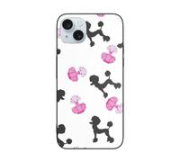 VGFJHNDF girly pink perfume bottle and poodle Printed Phone Case for iPhone 15 Plus 6.7 inch, Shockproof Phone Cover Case, Wireless Charging Compatible, Easy Clean
