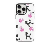 VGFJHNDF girly pink perfume bottle and poodle Printed Phone Case for iPhone 15 Pro Max 6.7 inch, Shockproof Phone Case Cover with Lens Protection, Wireless Charging Compatible, Easy Clean