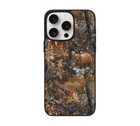 VGFJHNDF Hunting Deer Bear Moose Printed Phone Case for iPhone 15 Pro Max 6.7 inch, Shockproof Phone Case Cover with Lens Protection, Wireless Charging Compatible, Easy Clean