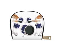 VGFJHNDF Jazz Drum Printed Classic Leather Wallet & Card Holder - Stylish Gift for Men and Women