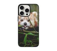 VGFJHNDF Little Red Panda Printed Phone Case For Iphone 15 Pro Max 6.7 Inch, Shockproof Phone Case Cover With Lens Protection, Wireless Charging Compatible, Easy Clean