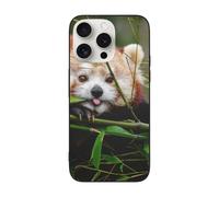 VGFJHNDF Little Red Panda Printed Phone Case For Iphone 15 Pro Max 6.7 Inch, Shockproof Phone Case Cover, Wireless Charging Compatible, Non-Yellowing, Easy Clean