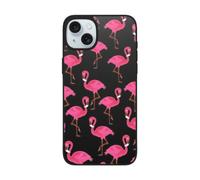 VGFJHNDF Lovely Pink Flamingos Printed Phone Case for iPhone 15 Plus 6.7 inch, Shockproof Phone Case Cover with Lens Protection, Wireless Charging Compatible, Easy Clean