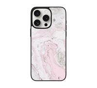 VGFJHNDF Pink Abstract Ink Marble Gray Artistic Printed Phone Case For Iphone 15 Pro 6.1 Inch, Shockproof Phone Case Cover With Lens Protection, Wireless Charging Compatible, Easy Clean