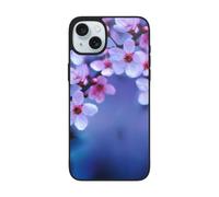 VGFJHNDF Pink Cherry Blossoms Printed Phone Case for iPhone 15 Plus 6.7 inch, Shockproof Phone Case Cover with Lens Protection, Wireless Charging Compatible, Easy Clean