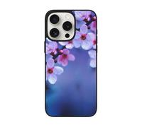 VGFJHNDF Pink Cherry Blossoms Printed Phone Case For Iphone 15 Pro 6.1 Inch, Shockproof Phone Case Cover With Lens Protection, Wireless Charging Compatible, Easy Clean
