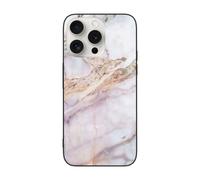 VGFJHNDF Pink White Marble Pattern Printed Phone Case for iPhone 15 Pro 6.1 inch, Shockproof Phone Case Cover, Wireless Charging Compatible, Non-yellowing, Easy Clean