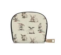 VGFJHNDF Rabbit Background Printed Classic Leather Wallet & Card Holder - Stylish Gift for Men and Women