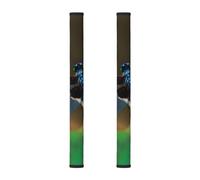 VGFJHNDF Refrigerator Door Handle Covers 2-Pack, Black and Blue Dragonfly Printed Protect and Decorate for Fridge Ovens Dishwashers