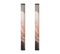 VGFJHNDF Refrigerator Door Handle Covers 2-Pack, Rose Color Blush and Black Printed Protect and Decorate for Fridge Ovens Dishwashers