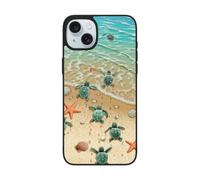 VGFJHNDF Sea turtle crawls towards the sea Printed Phone Case for iPhone 15 Plus 6.7 inch, Shockproof Phone Case Cover with Lens Protection, Wireless Charging Compatible, Easy Clean