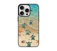 VGFJHNDF Sea Turtle Crawls Towards The Sea Printed Phone Case For Iphone 15 Pro 6.1 Inch, Shockproof Phone Case Cover With Lens Protection, Wireless Charging Compatible, Easy Clean