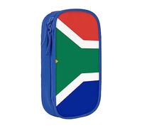 VGFJHNDF South Africa Flag Pencil Pen Case Compartment Pencil Box Bag Organizer for Office College School Adult Teen Girl Boy,Blue