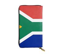 VGFJHNDF South Africa Flag Printed Long Leather Wallet,12 Credit Card Slots, 4 Cash Pocket,1 Zipper Coin Pocket