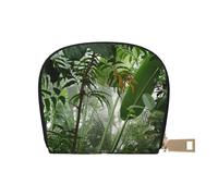 VGFJHNDF Tropical Rainforest Jungle Scene Printed Classic Leather Wallet & Card Holder - Stylish Gift for Men and Women