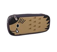VGFJHNDF Wild Boar Animation Leather Pencil Case Flip Pencil Box College School Pen Bag Pouch Office Makeup Bag Organizer for Men Women Girls Boys