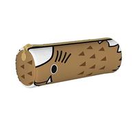 VGFJHNDF Wild Boar Animation Leather Round Pencil Case Zipper Pencil Box - School Minimalist Pen Case and Makeup Bag for Men Women Girls Boys
