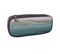 VGFJHNDF Within The Tides Leather Pencil Case Flip Pencil Box College School Pen Bag Pouch Office Makeup Bag Organizer for Men Women Girls Boys
