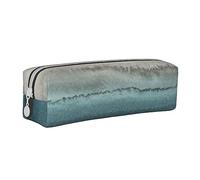 VGFJHNDF Within The Tides Leather Pencil Case Zipper Pencil Box - School Minimalist Pen Case and Makeup Bag for Men Women Girls Boys