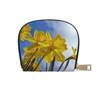 VGFJHNDF Yellow Daffodil Printed Classic Leather Wallet & Card Holder - Stylish Gift for Men and Women
