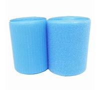VGGBNG Sew-on Hook Tape, Hook and Loop Tape 100mm, Non self Adhesive Back Nylon Strips Fabric Fastener(Light Blue,100MM x 5 Yards)